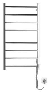 Elektrický sušiak uterákov Redondo okrúhly, 500x900mm, 75W, nerez,časovač