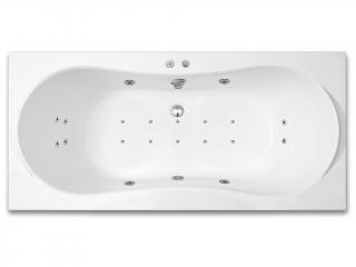 HMV KORONA LUXUS  170x80cm 20 trysiek elektronické ovládanie - obdlžniková hydromasážna vaňa so sifónom bez čelného a bočného panelu