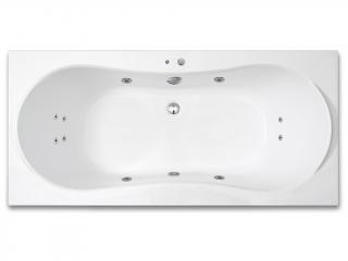 HMV KORONA SURF 170x80cm 10 trysiek elektronické ovládanie - obdlžniková hydromasážna vaňa so sifónom bez čelného a bočného panelu
