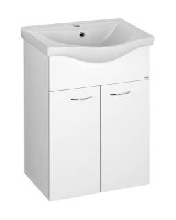 KERAMIA FRESH umývadlová skrinka 51x74x34cm biela/dub platin s ker.umývadlom 54x44,5cm