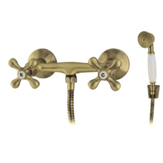 Kerra RETRO sprchová batéria 150 mm Luxor LUX 03 antická mosadz