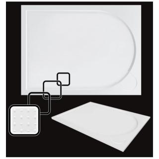 LAKA 120×70×3 cm sprchová vanička z liateho mramoru bez nožičiek, sifónu