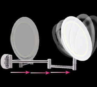 Lanaform kozmetické zrkadlo na stenu s LED osvetlením X10