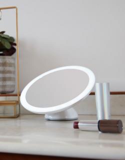 Lanaform kozmetické zrkadlo s osvetlením Stand Mirror X5,sacia podložka,otočný kĺb