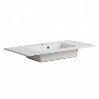 LAURET WASHBASIN umývadlo liaty mramor 90x50cm biela matná