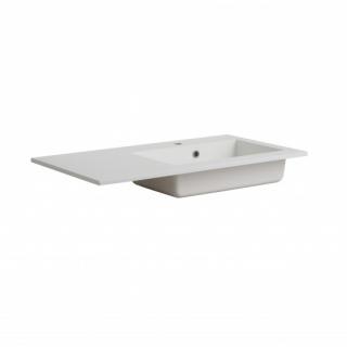 LAURET WASHBASIN umývadlo liaty mramor 90x50cm biela matná,pravé