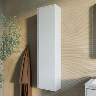 MONACO vysoká závesná skrinka 1 x univerzálne dvierka biela matná 140 x 33 x 16 cm