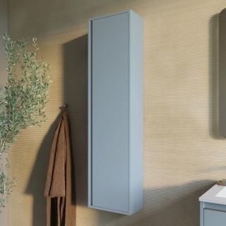 MONACO vysoká závesná skrinka 1 x univerzálne dvierka svetlo modrá matná 140 x 33 x 16 cm