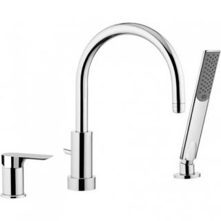 Rubineta ARNO 07  trojotvorová vaňová batéria výška 32 cm s príslušenstvom prevedenie chróm