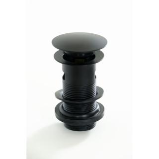 Rubineta CLIK-CLAK BLACK matná odtok-výpusť KOV 1 1/4  pre umývadlá s prepadom