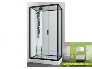 SANO QuickLine EPIC 3 sprchový box obdlžnik čierny mat. 120x80x235cm bez stropu s vaničkou