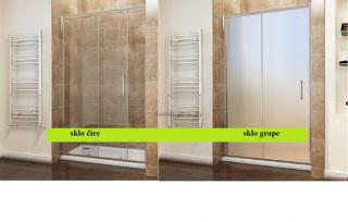 SANOVO Posuvné dvere do NIKY DELIVERY 116-121 x 190 cm,číre alebo grape sklo,rám lesklý AL (dostupné len grape sklo)