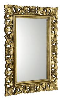 SCULE  zrkadlo v ručne vyrezávanom ráme, 70x100cm, zlatá Antique