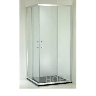 Sprchový kút štvorcový Barcelona PLUS 78,5 - 79,5 × 78,5 - 79,5 cm x 190 cm, číre alebo grape sklo,bez vaničky