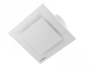 TECTO stropný kúpeľňový ventilátor axiálny 20W, potrubie 100mm, biely,timer