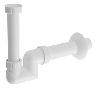 Umývadlový sifón s prevlečnou matkou 5/4' nízky, odpad 40mm, plast