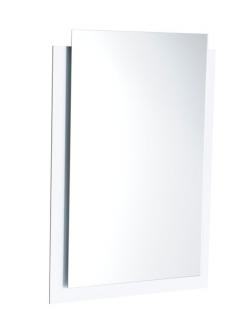Zrkadlo EMA s presahom s LED osvetlením 50x70 cm, biela