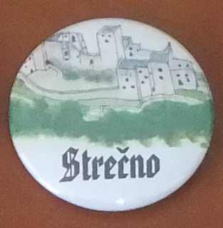 Button 37mm špendlík - Strečno