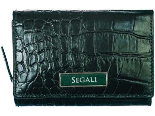 SEGALI Dámská kožená peněženka SEGALI 910 19 9510 zelená