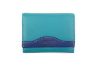 SEGALI Dámská peněženka kožená SEGALI 61420 tyrkysová/modrá