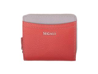 SEGALI Dámská peněženka kožená SEGALI 7544 B aragosta/šedá