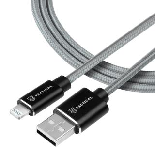 Tactical Fast Rope Aramid Cable USB-A/Lightning MFi 1m šedá