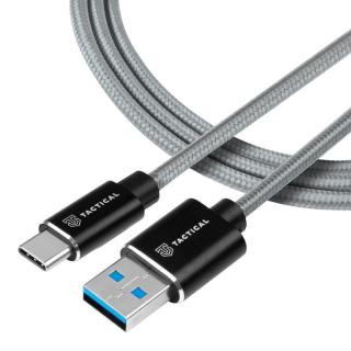Tactical Fast Rope Aramid Cable USB-A/USB-C 0,3m Šedý