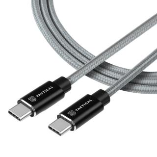 Tactical Fast Rope Aramid Cable USB-C/USB-C 100W 0,3m Šedý