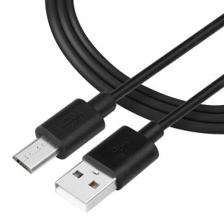 Tactical Smooth Thread Cable USB-A/micro-USB 12mm 1m čierny