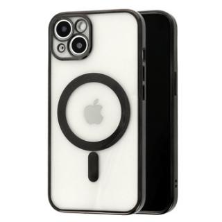 Tel Protect Magsafe silikónové púzdro - iPhone 12 / 12 Pro - transparentné čierne