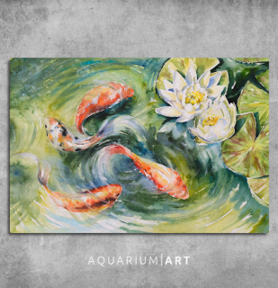 AQUARIUM ART obraz koi kapre 90 x 60 cm (P-009-90-60)