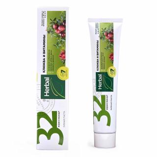 32 PEARLS zubná pasta Brusnica a vitamíny 150g