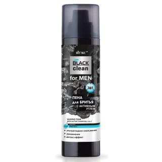 Black Clean MAN - Pena na holenie s aktívnym čiernym uhlím 3v1 250 ml