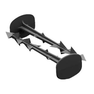 Plastový klinec 12cm/balenie 100ks (čierny)