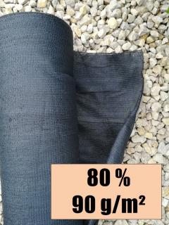 Tieniaca tkanina antr.1,5x50m - 80% 90g/m2 (čierna, antracit 80% tienivosť)