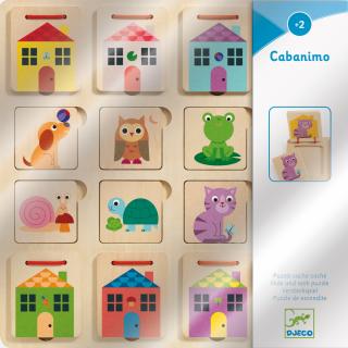 Djeco Cabanimo: drevené priraďovacie puzzle