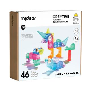 Mideer Detská magnetická stavebnica kocky 46ks