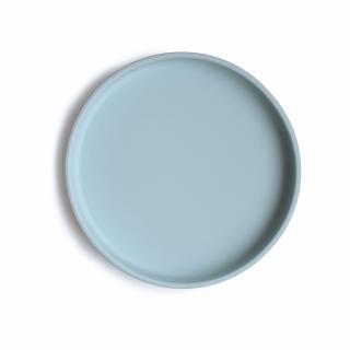 Mushie Classic silikónový tanier s prísavkou powder-blue