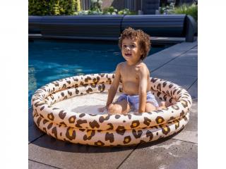 Swim Essentials Nafukovací bazén pre deti Leopard béžový 100 cm