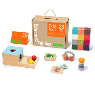 Tooky Toy 7–12 mesiacov Edukačný box Mini 6 ks