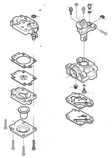 ND MAKITA / DOLMAR Karburátor MS335.4 C/K/U, EBH340U, 168561-7 (71c) (Originál, reg71c)