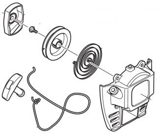 ND MAKITA / DOLMAR Štartér MS-335.4, MP-335, MP-352.4, 195142-4 (71d) (Originál, reg71d)