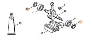 ND STIHL Hriadeľové tesnenie,gufero 17x30x4,4 ,MS 290,MS 390,9639 010 1743 (60d) (reg60d, Originál, cena za 1ks)