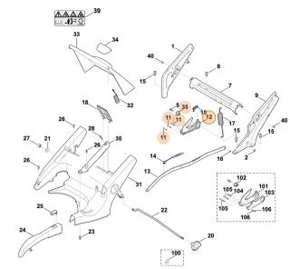 ND STIHL / VIKING Segment aretačný MB 650, MB 655, 6375 780 3193 (74)