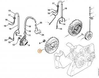 ND STIHL Zotrvačník MS 260, MS 240, 1121 400 1201 (Originál)