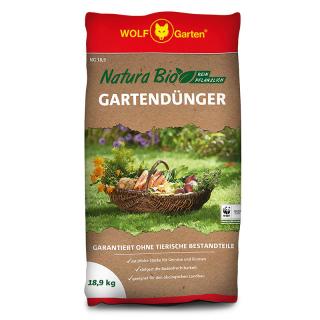 ZÁHRADNÉ HNOJIVO NA 280 m2 / 18,9kg Wolf-Garten NG 18,9 NATURA BIO