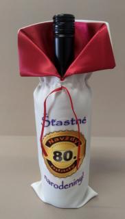 Dekoračný obal na fľašu - výročné 80.