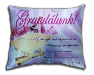 Díszpárna- Gratulálunk