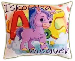 Díszpárna- Iskolába megyek,Unikornis