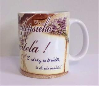Šálka - Pre najlepšieho učiteľa,levanduľa